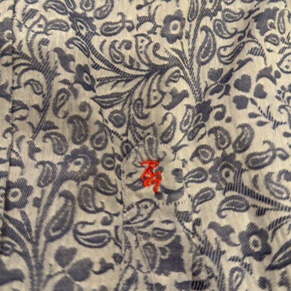 robert graham long sleeve shirt 3XLB flower print all over in EUC flip cuffs - Picture 6 of 12